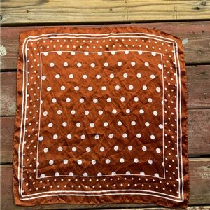 Rubi Orange and White Polka Dot Scarf